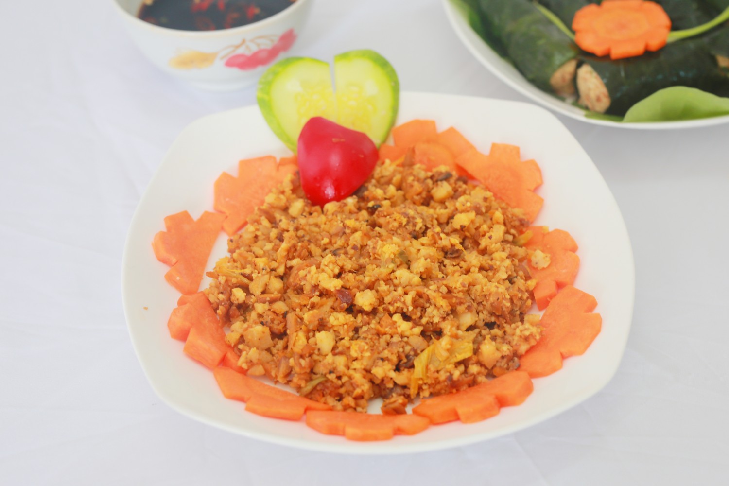 Chả chân nấm sốt chay